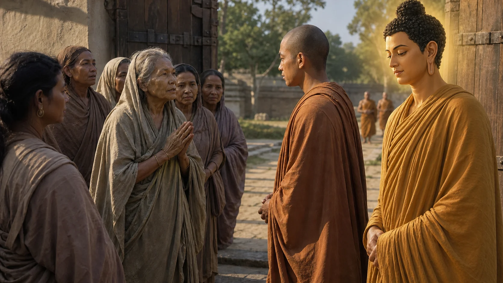 ภาพประกอบตอนที่ ๘ สตรีที่ยืนอยู่นอกประตู