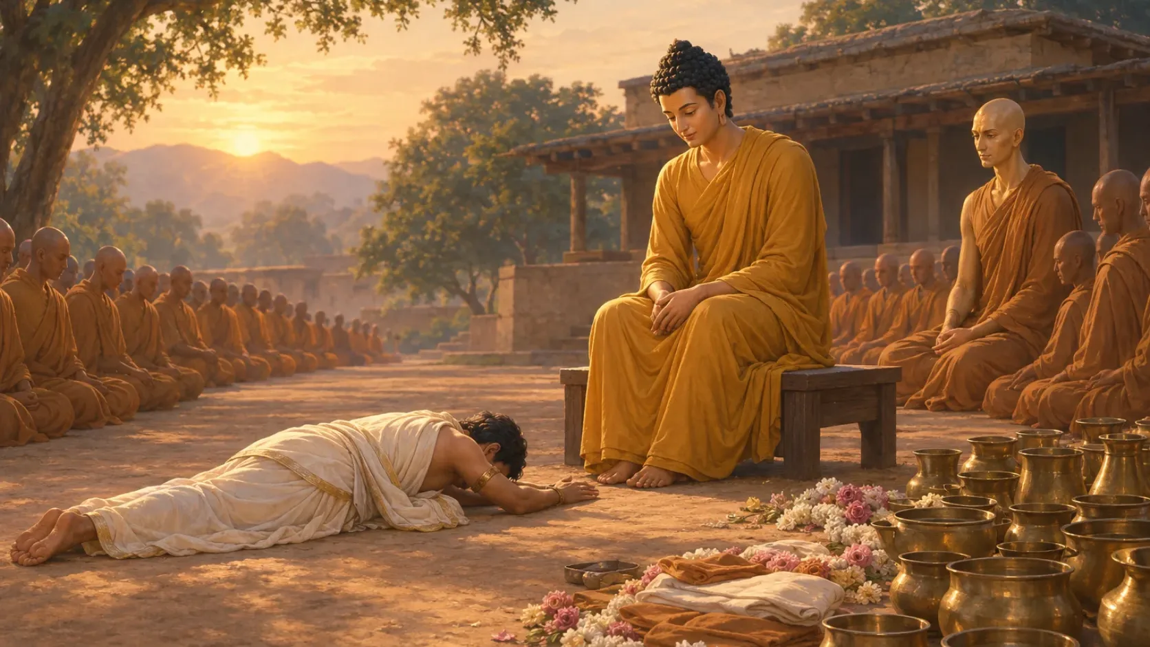 ภาพประกอบตอนที่ ๑ คำปรารถนาที่ไม่ขอสมบัติอื่น