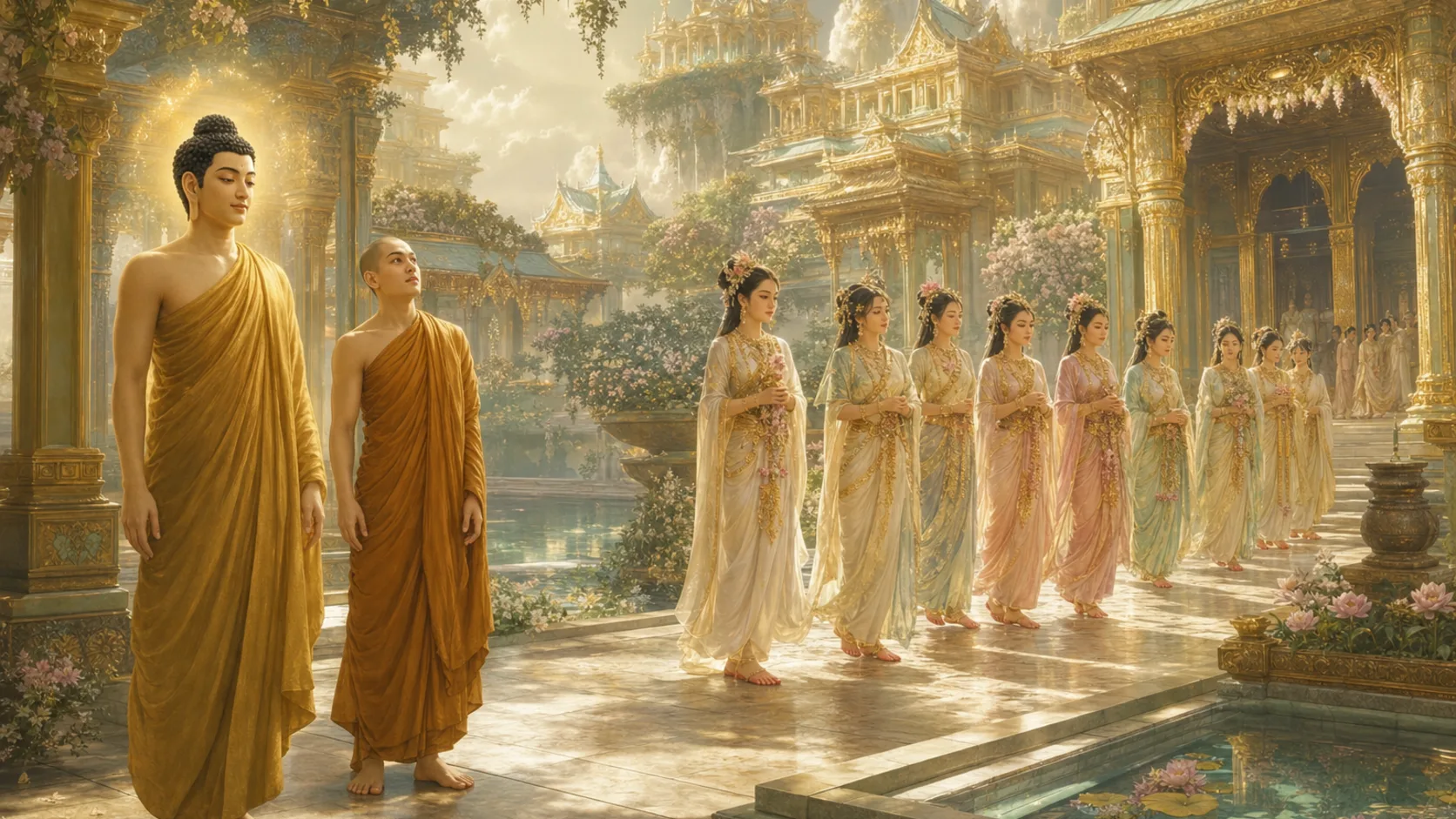 ภาพประกอบตอนที่ ๗ นางอัปสร ๕๐๐ ผู้มีเท้าดุจนกพิราบ
