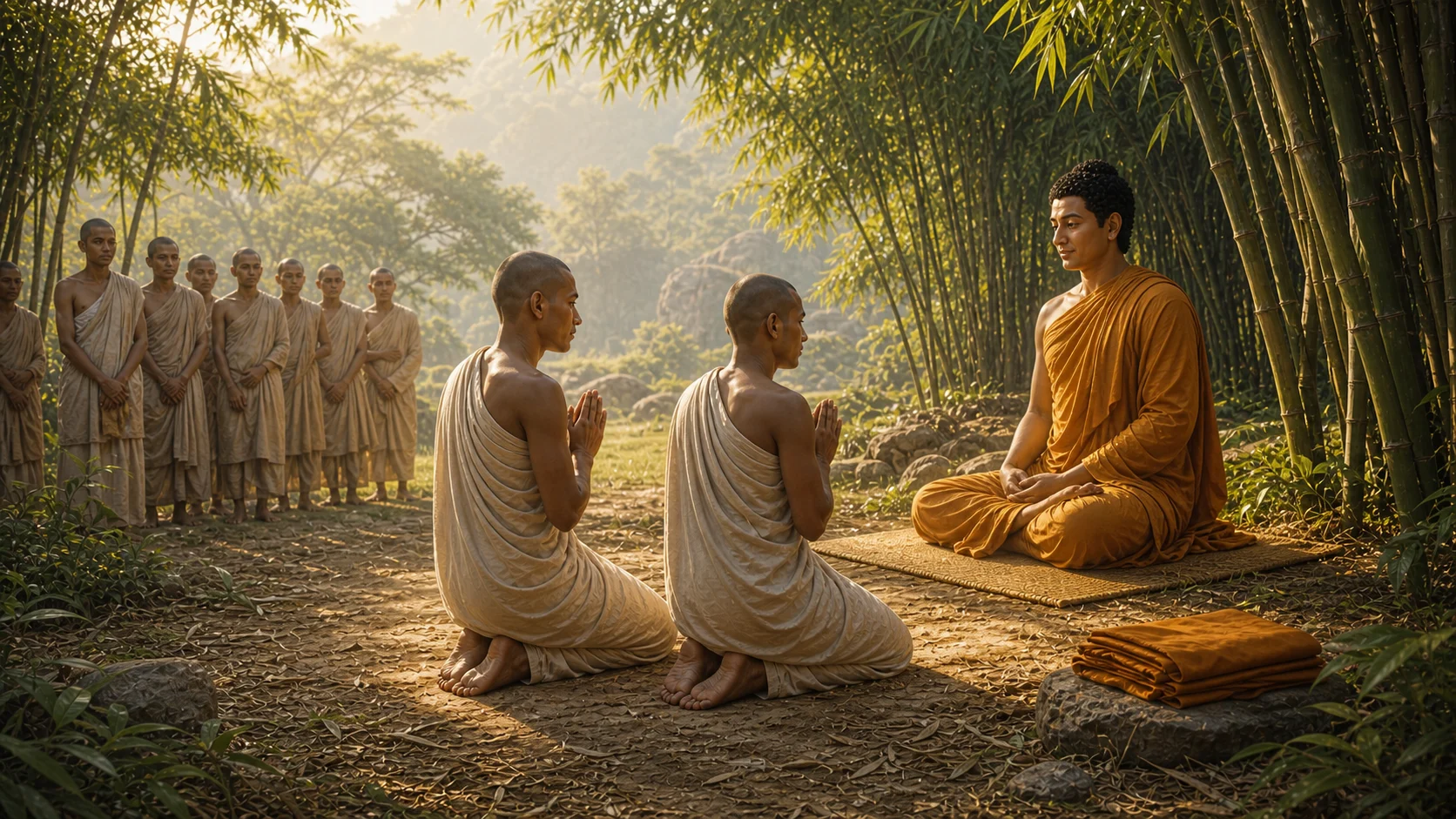 ภาพประกอบตอนที่ ๗ คู่สหายหน้าพระเวฬุวัน