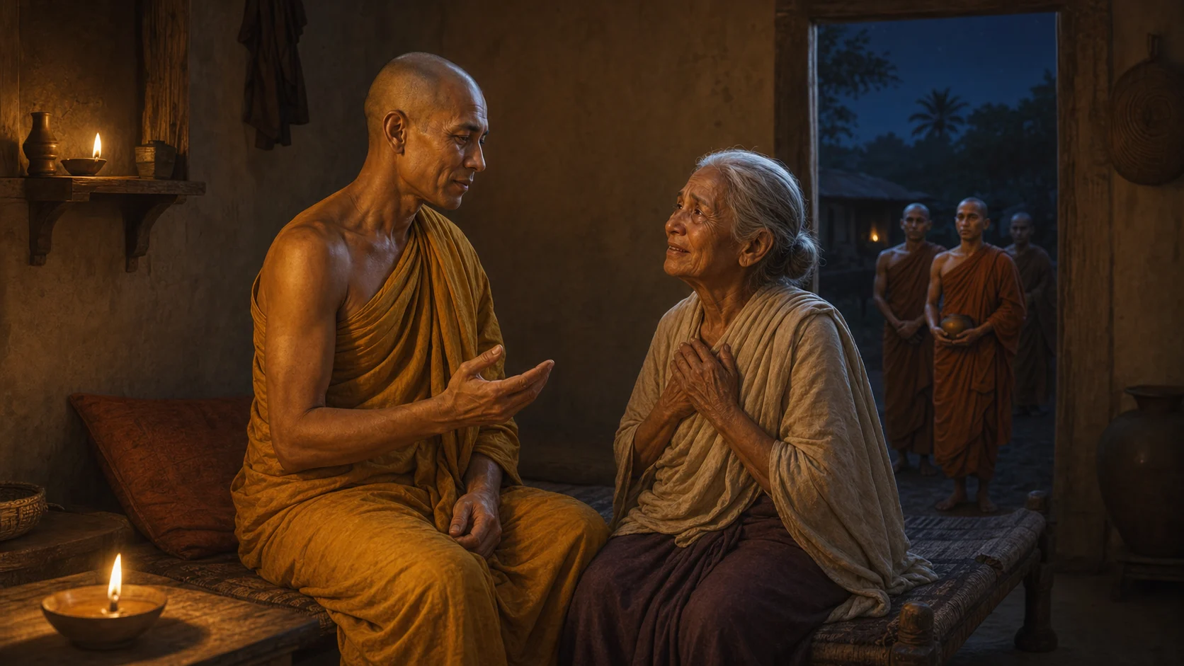 ภาพประกอบตอนที่ ๑๕ การกลับบ้านครั้งสุดท้ายของพระสารีบุตร