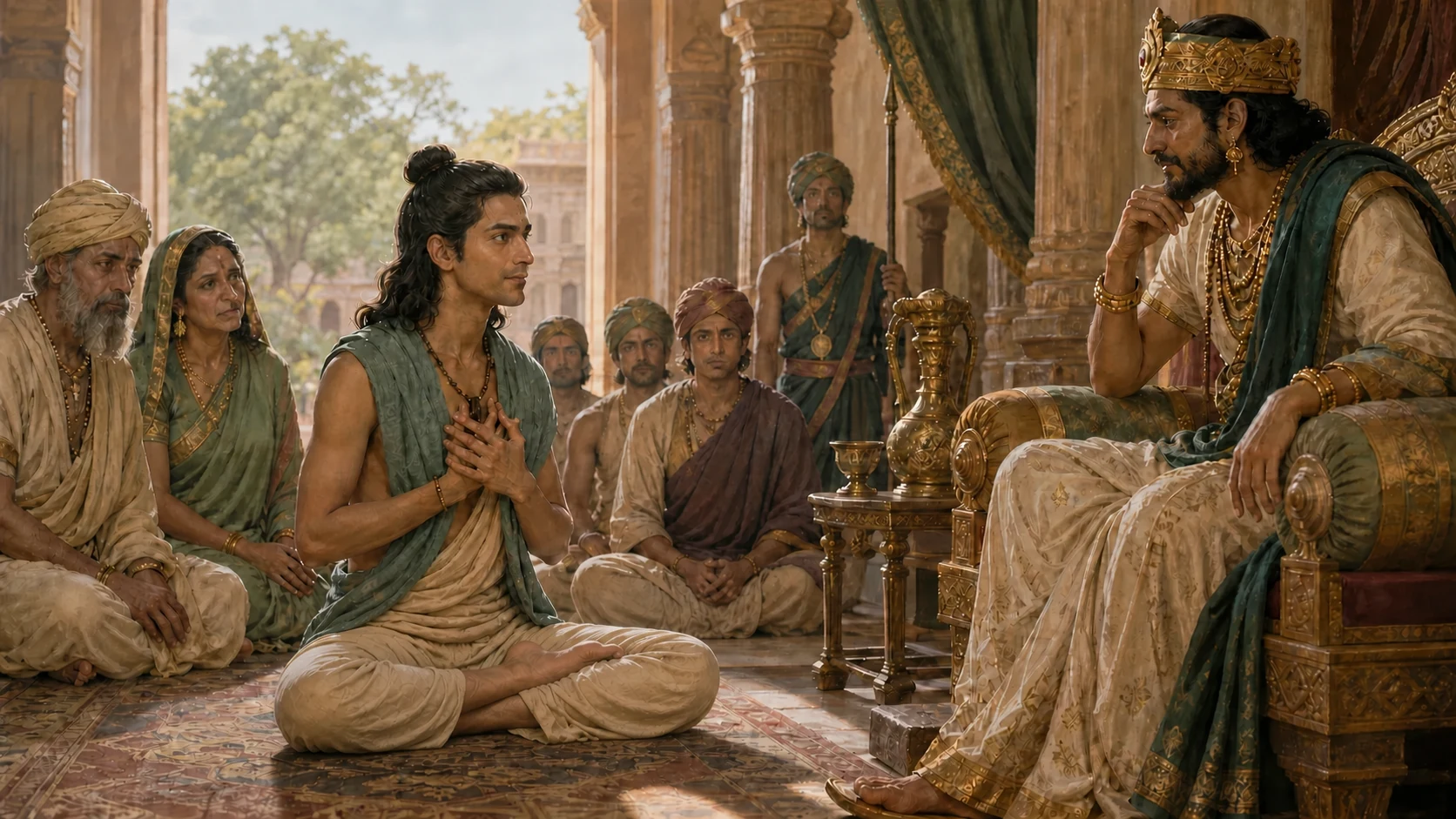 ภาพประกอบตอนที่ ๓ กุศโลบายต่อหน้าพระราชา