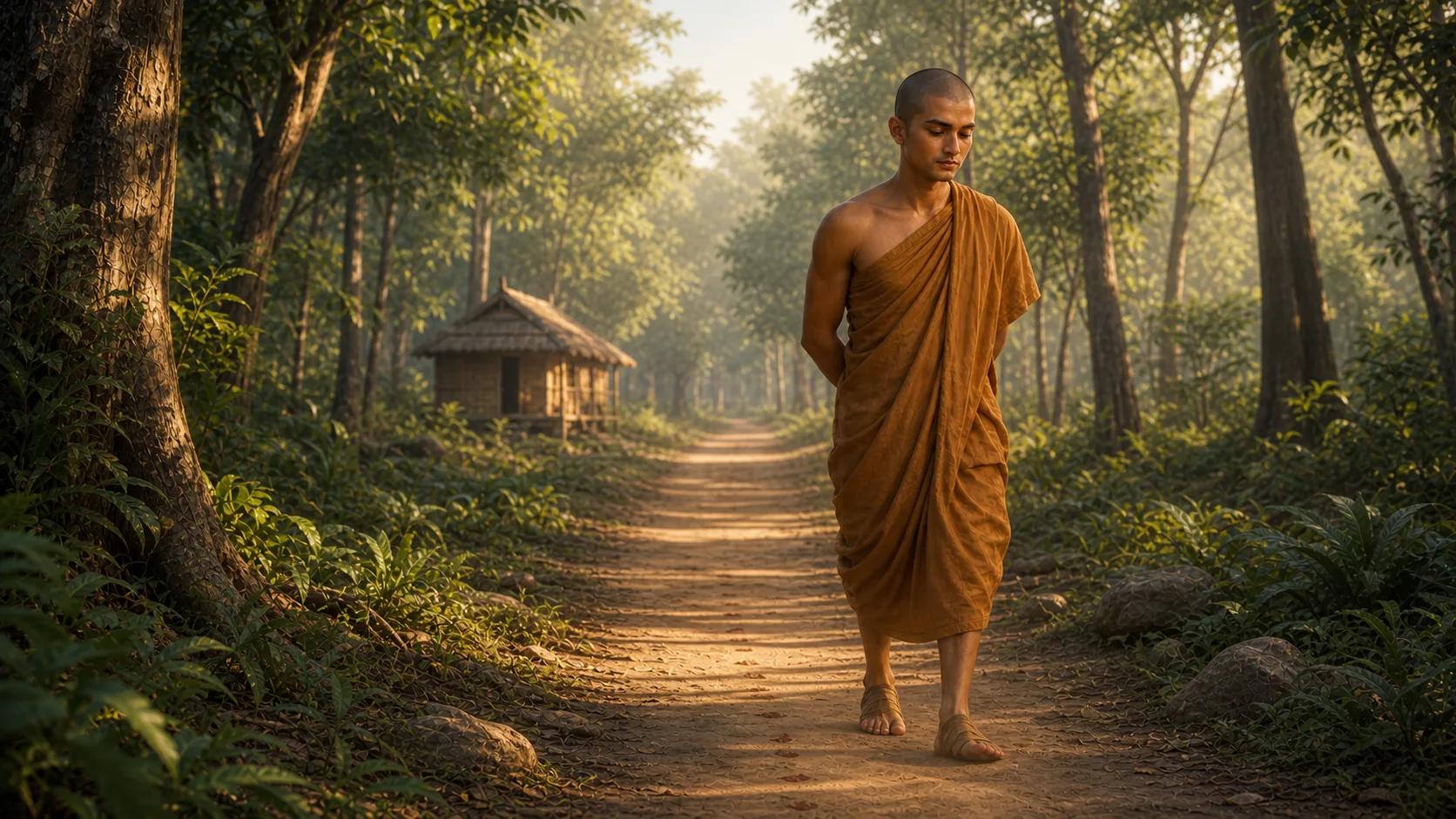 ภาพประกอบตอนที่ ๑๓ เมื่อพระโสณะยอมปรับสาย