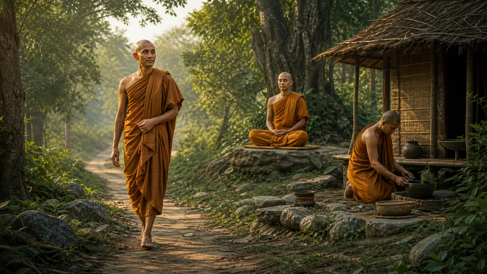 ภาพประกอบตอนที่ ๑๙ ทางสายกลางในชีวิตประจำวัน