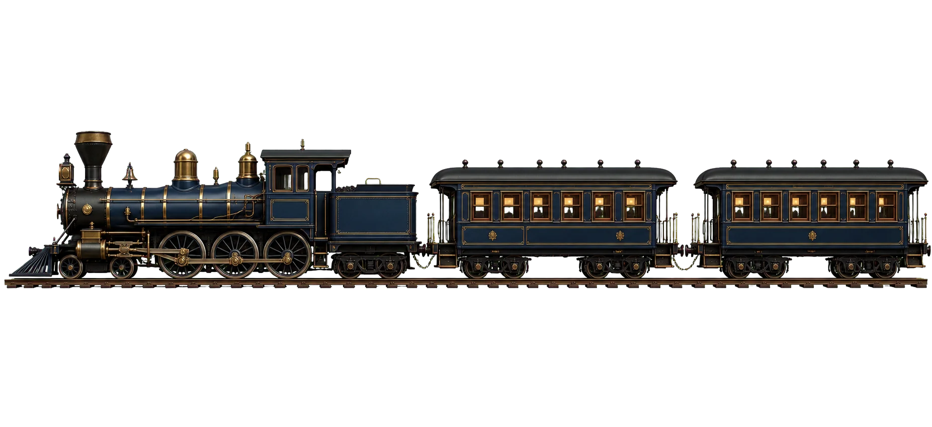 ขบวนรถไฟสีน้ำเงินเข้มสำหรับการเดินทางท่องโลก
